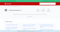 Desktop Screenshot of minedu.gob.pe
